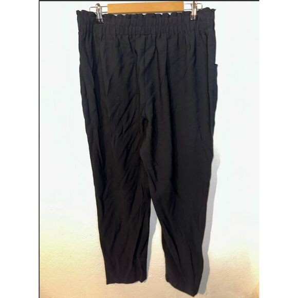 297  New Day Black Tapered Ankle Pants Women’s Pull-On High Waist Rayon Blend - Picture 5 of 6